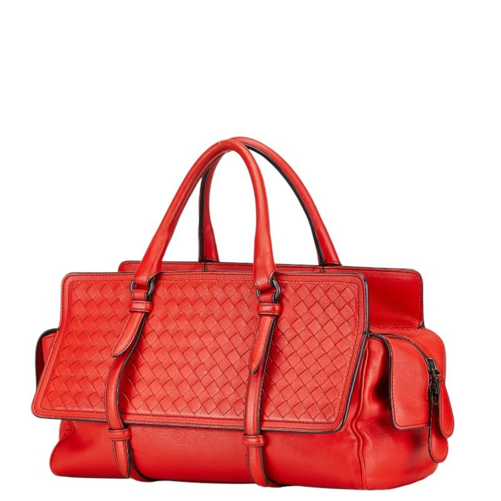 Bottega Veneta Red Color Leather Handbag