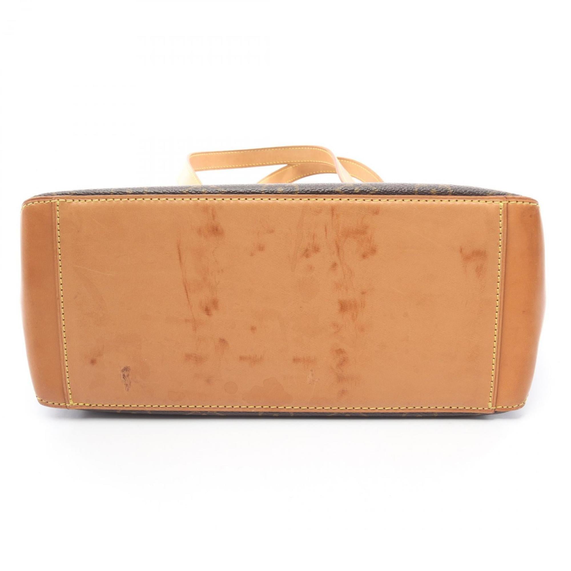 Louis Vuitton Brown Coated Canvas Leather Handbag Shoulder Bag