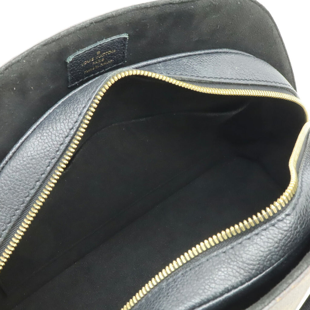 Louis Vuitton Noir Monogram Canvas Leather Handbag Shoulder Bag