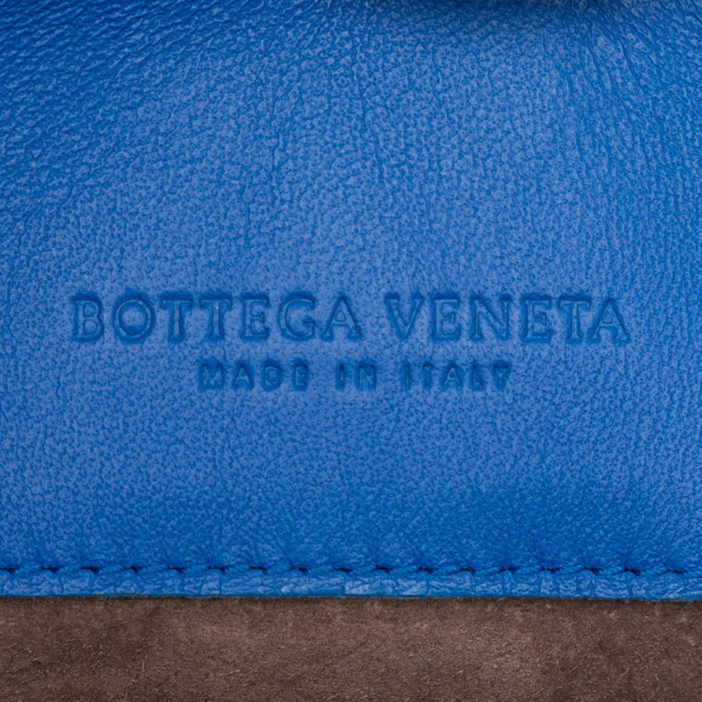 Bottega Veneta Blue Leather Shoulder Bag