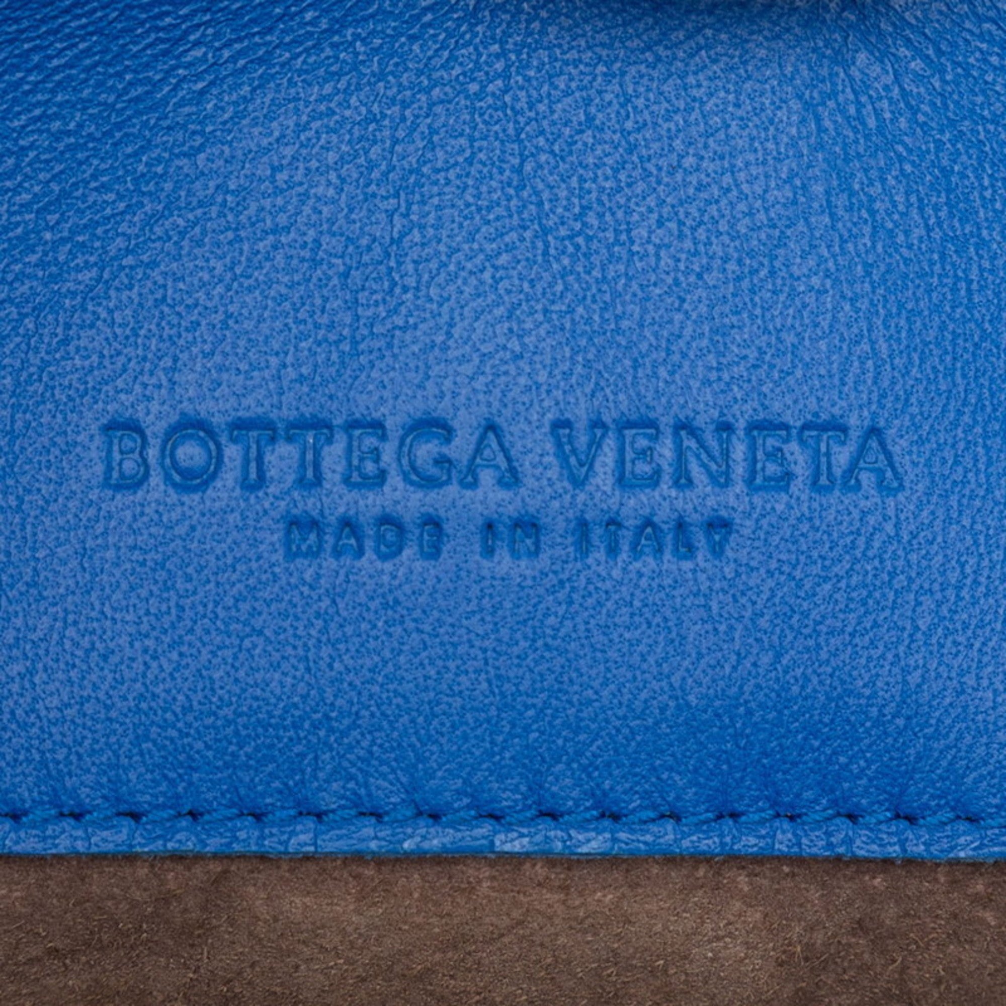 Bottega Veneta Blue Leather Shoulder Bag
