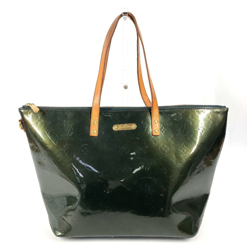 Louis Vuitton Blue Nuit Green Monogram Vernis Canvas Shoulder Bag Tote Bag