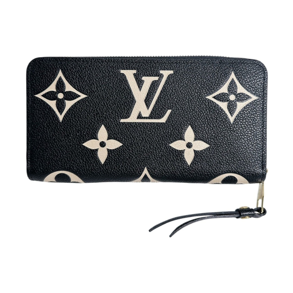 Louis Vuitton Beige Black Monogram Empreinte Long Wallet