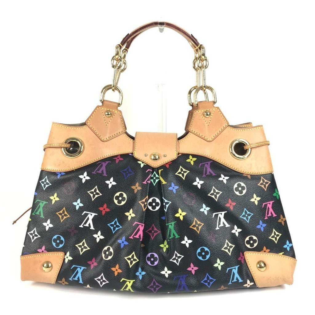 Louis Vuitton Black Multi-Color Noir Monogram Multicolore Canvas Shoulder Bag Tote Bag