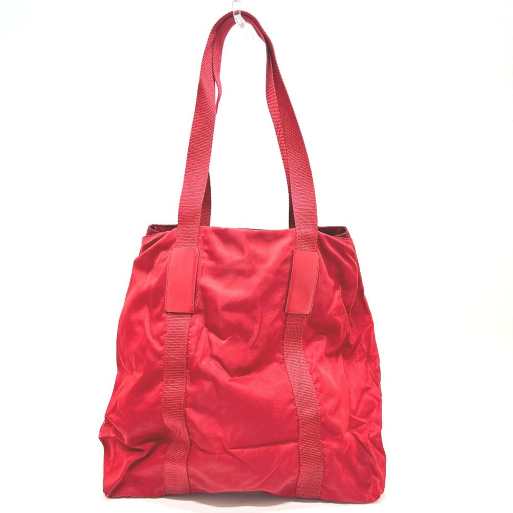 Prada Red Color Nylon Handbag Tote Bag
