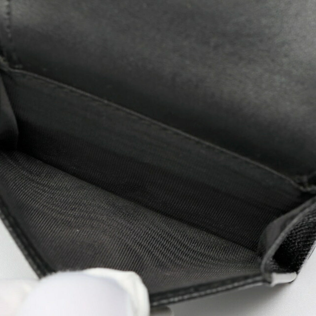 Christian Dior Black Leather Wallet (Tri-Fold) (Pre-Owned)