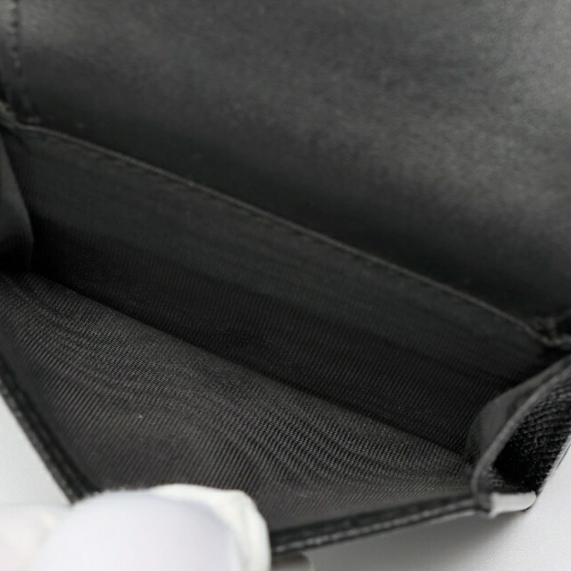 Christian Dior Black Leather Wallet (Tri-Fold) (Pre-Owned)