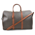 Saint Laurent Brown Coated Canvas Leather Boston Bag (Pre-Owned)