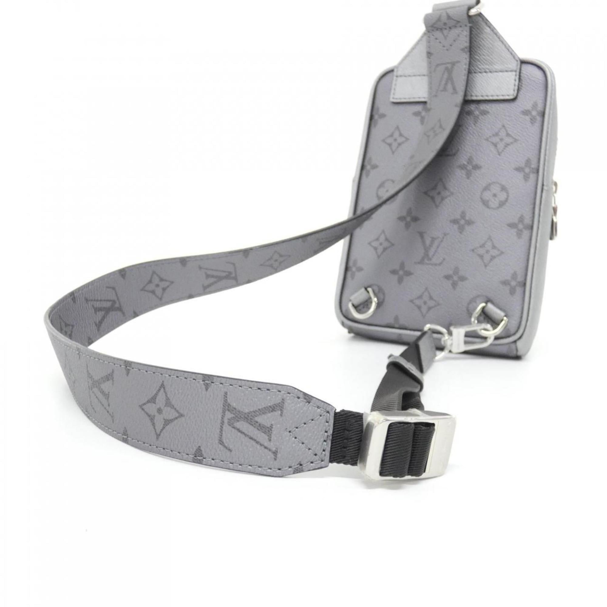 Louis Vuitton Gunmetal Coated Canvas Leather Shoulder Bag