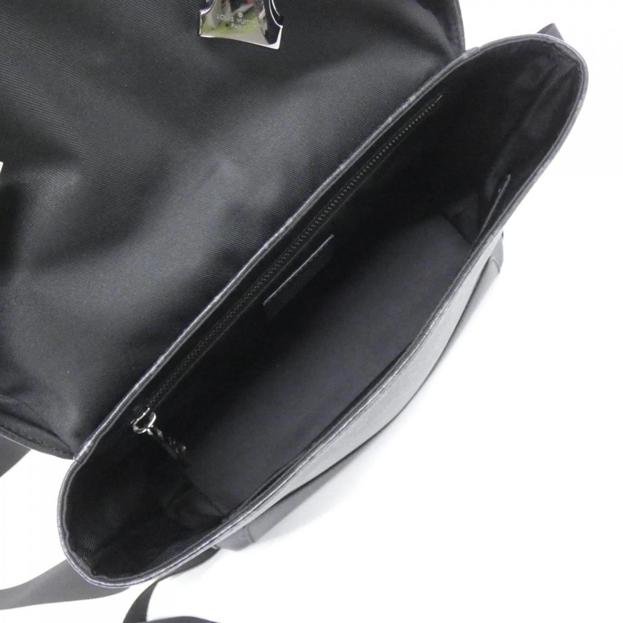 Louis Vuitton Black Coated Canvas Shoulder Bag