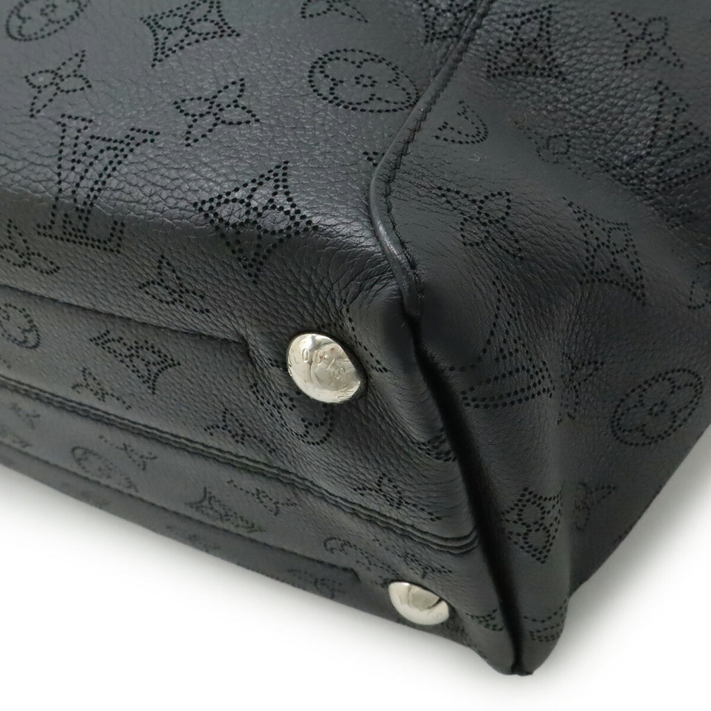 Louis Vuitton Black Noir Mahina Leather Handbag Pouch Shoulder Bag