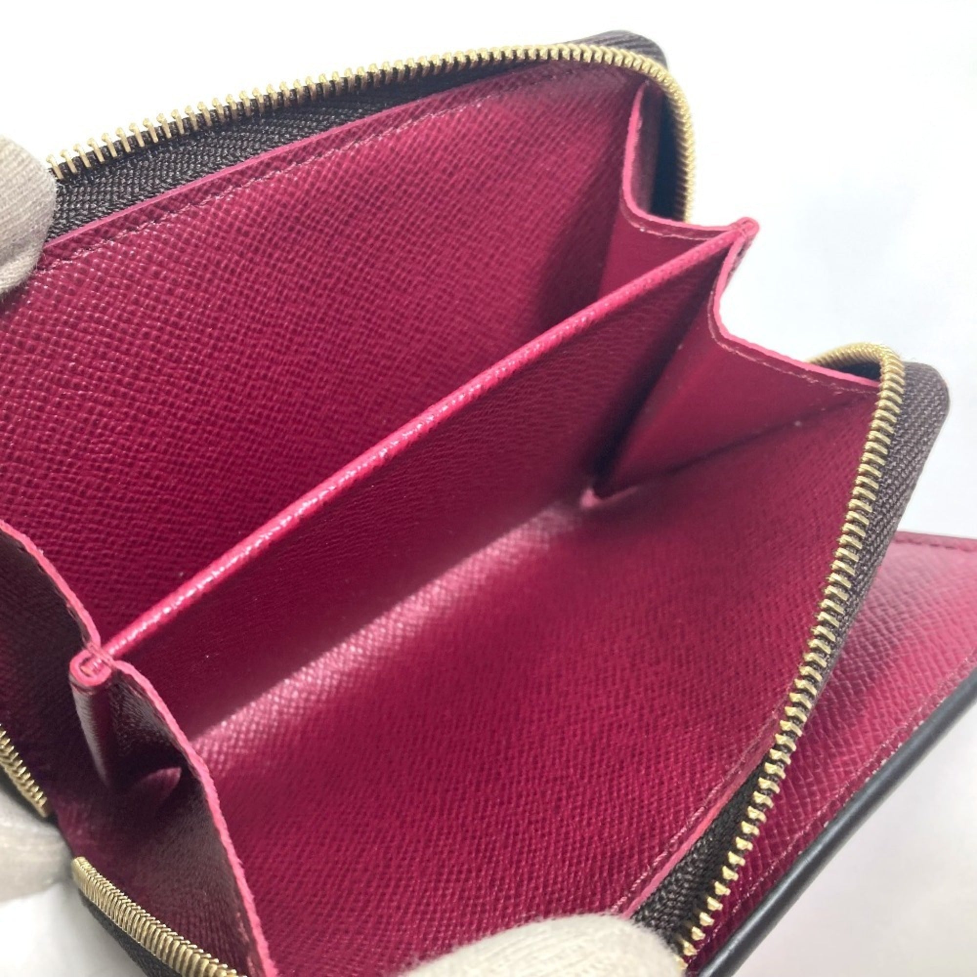 Louis Vuitton Monogram Brown Fuchsia Monogram Wallet