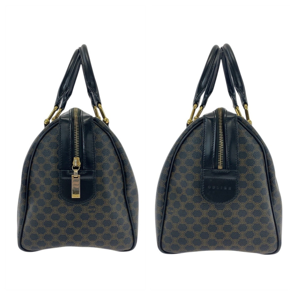 Celine Black Brown Pvc Boston Bag Handbag