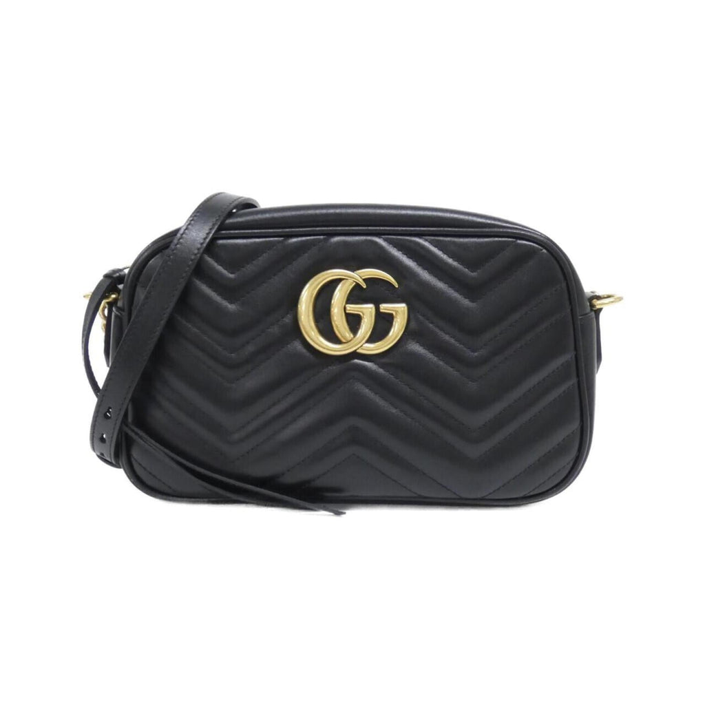 Gucci Gg Marmont Black Quilting Leather Shoulder Bag (Pre-Owned)