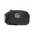 Gucci Gg Marmont Black Quilting Leather Shoulder Bag (Pre-Owned)