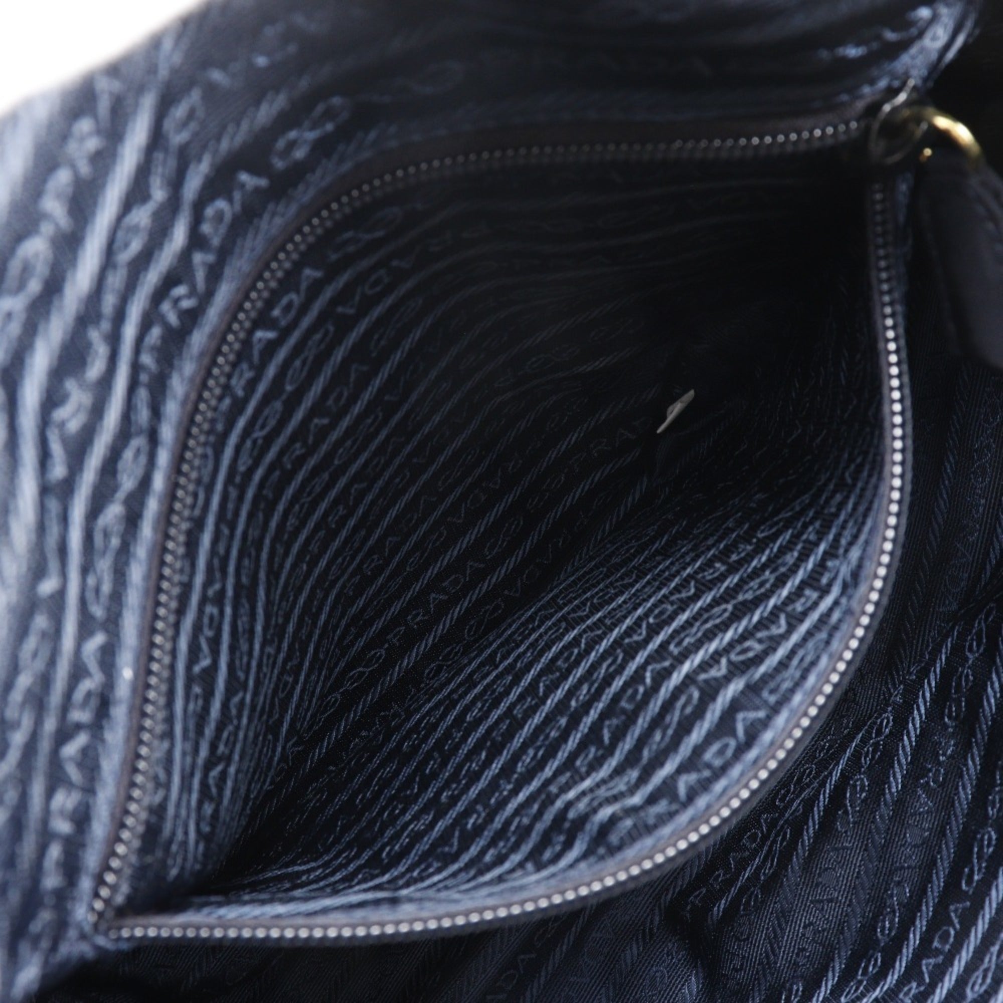 Prada Navy Nylon Shoulder Bag