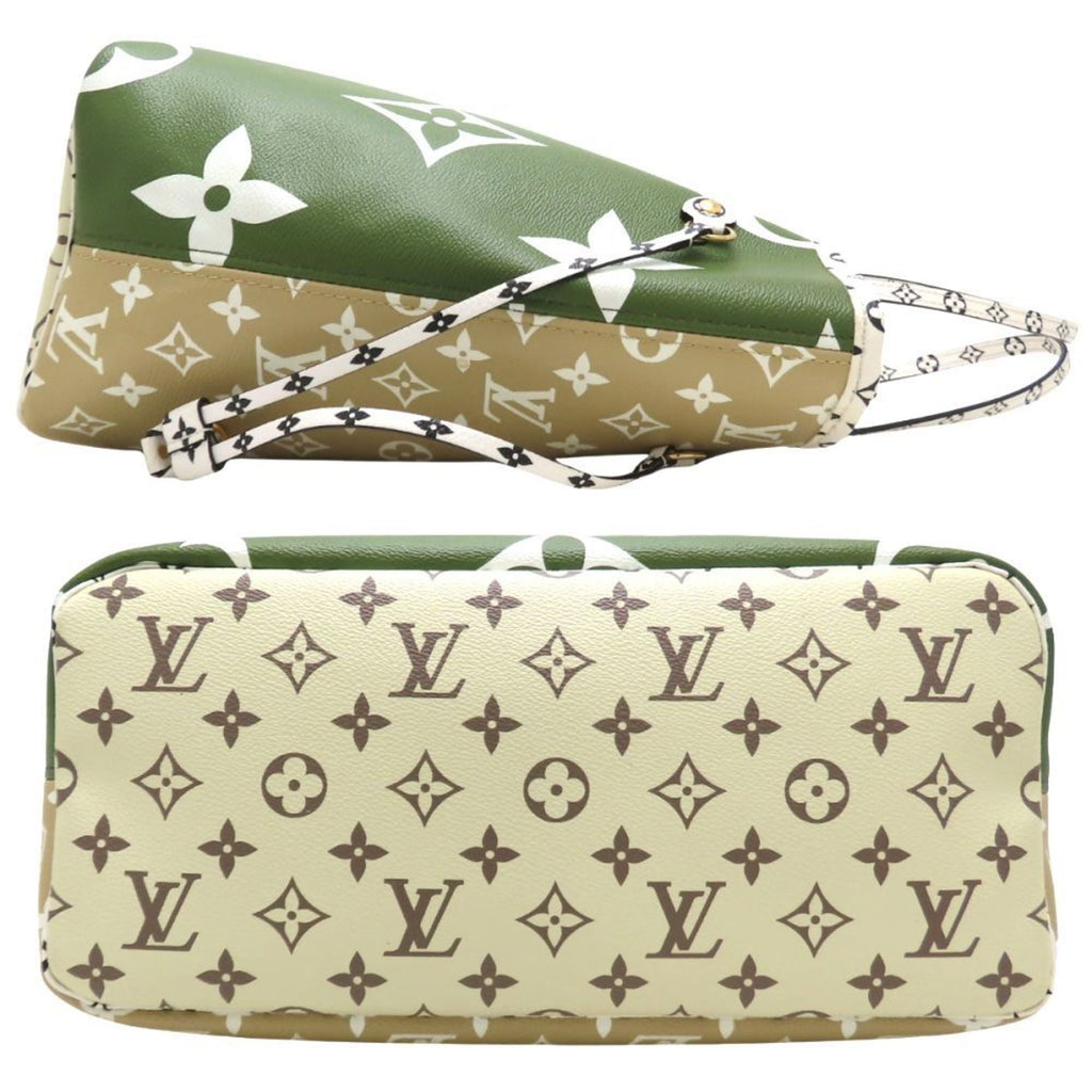 Louis Vuitton Beige Khaki Monogram Tote Bag