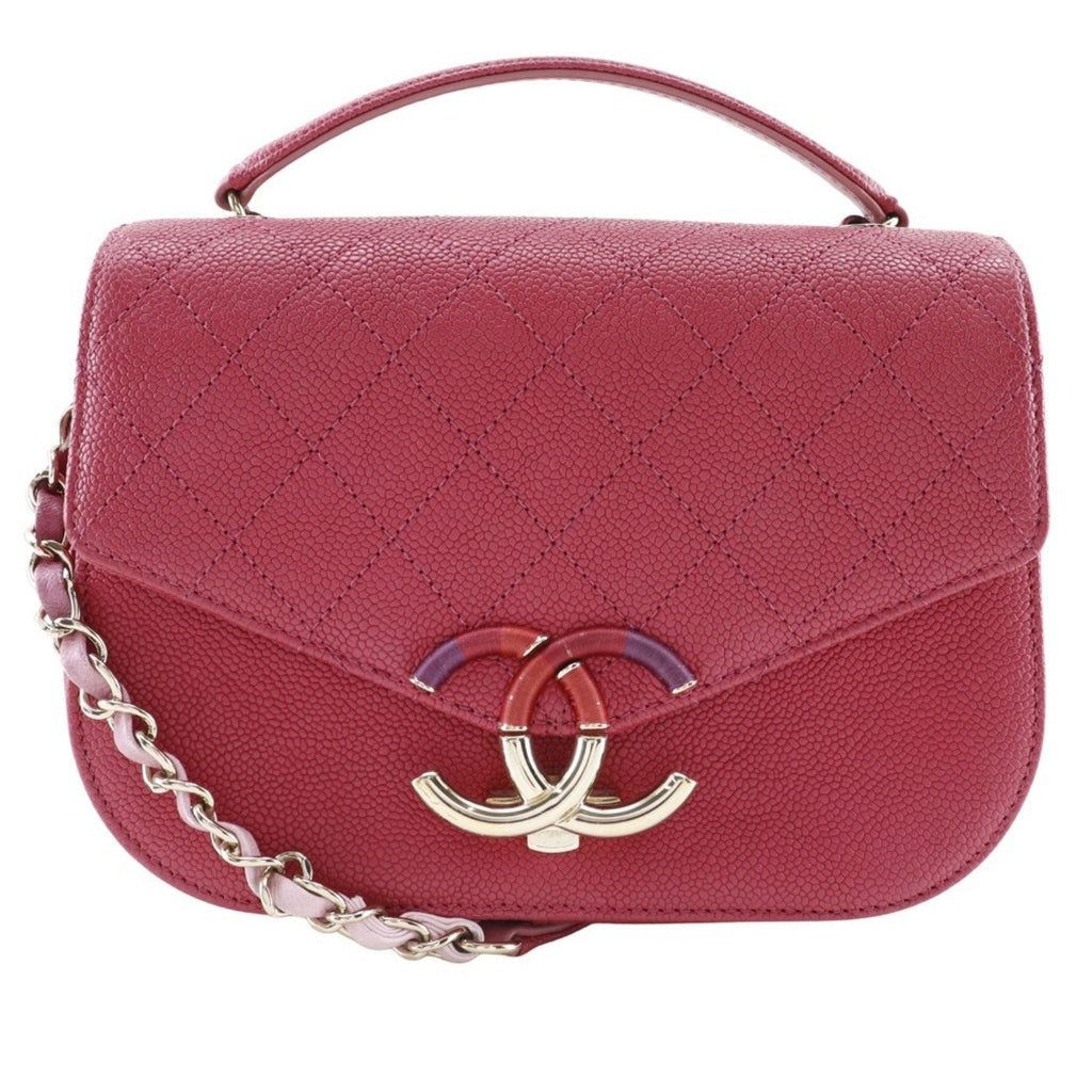 Chanel Pink Caviar Leather Handbag
