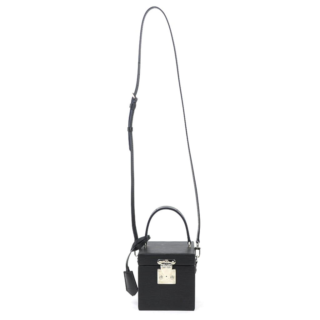 Louis Vuitton Noir Epi Leather Shoulder Bag Vanity Bag
