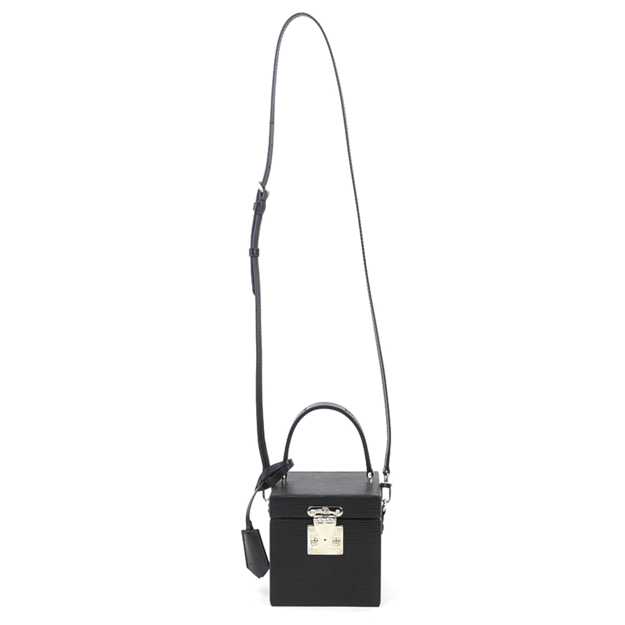 Louis Vuitton Noir Epi Leather Shoulder Bag Vanity Bag