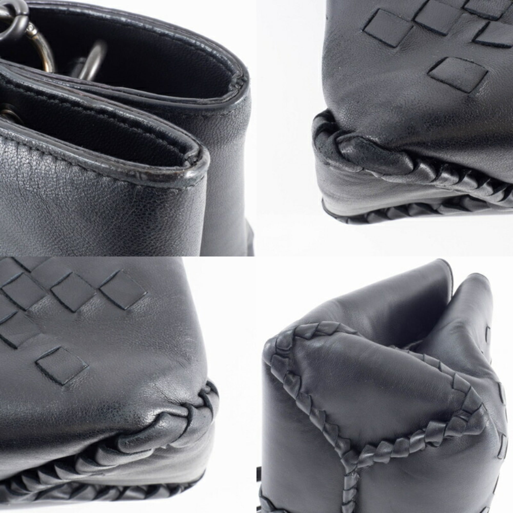 Bottega Veneta Black Leather Shoulder Bag