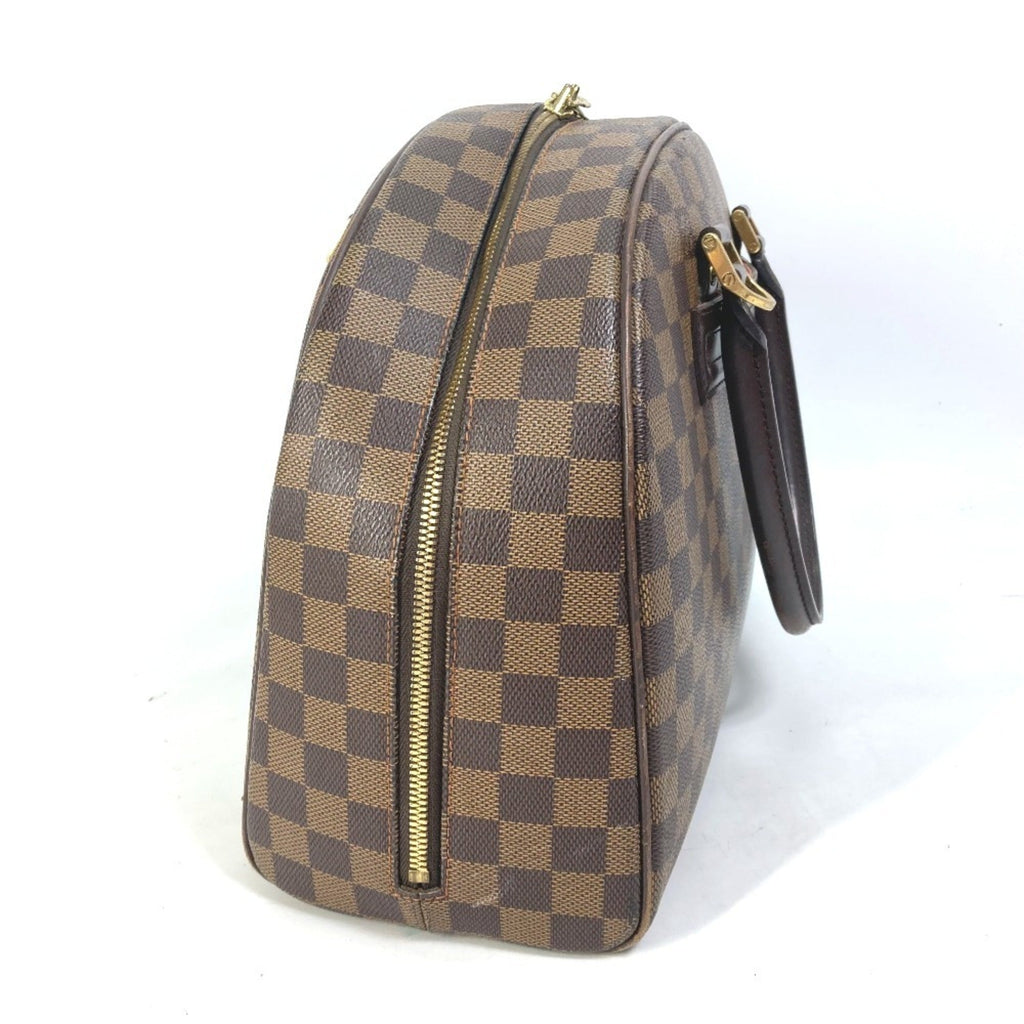 Louis Vuitton Damier Brown Ebene Damier Canvas Boston Bag Handbag Shoulder Bag