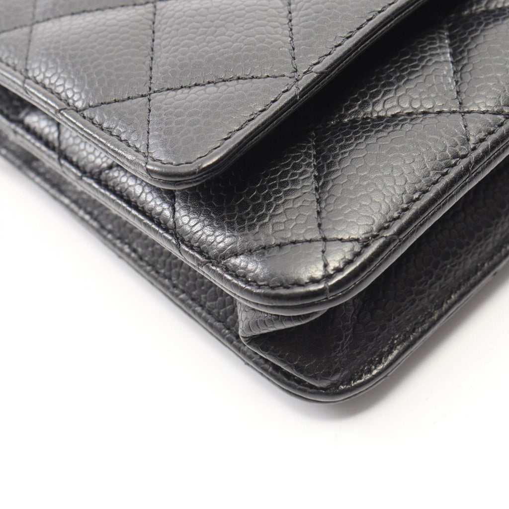 Chanel Black Grained Calfskin Handbag Shoulder Bag
