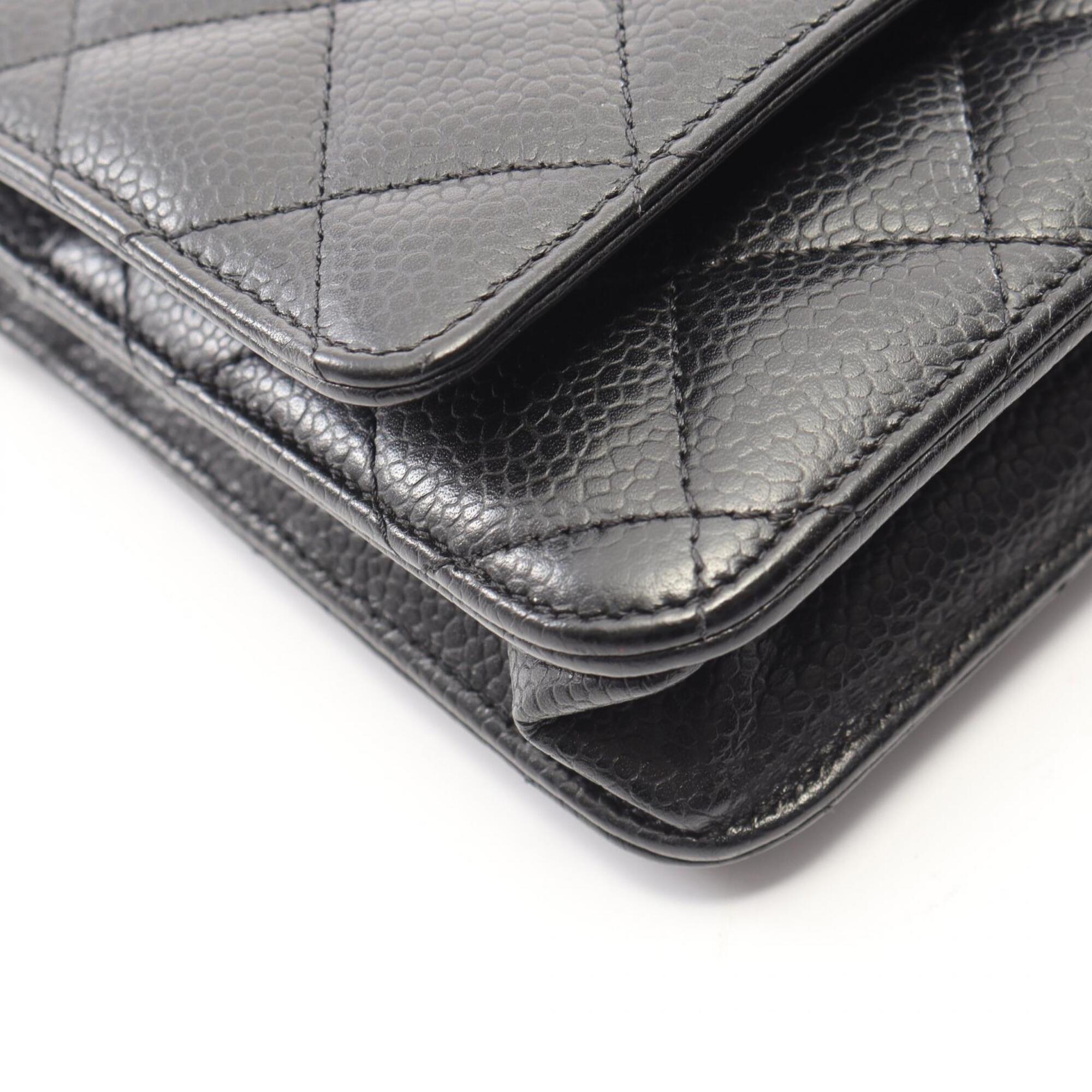 Chanel Black Grained Calfskin Handbag Shoulder Bag