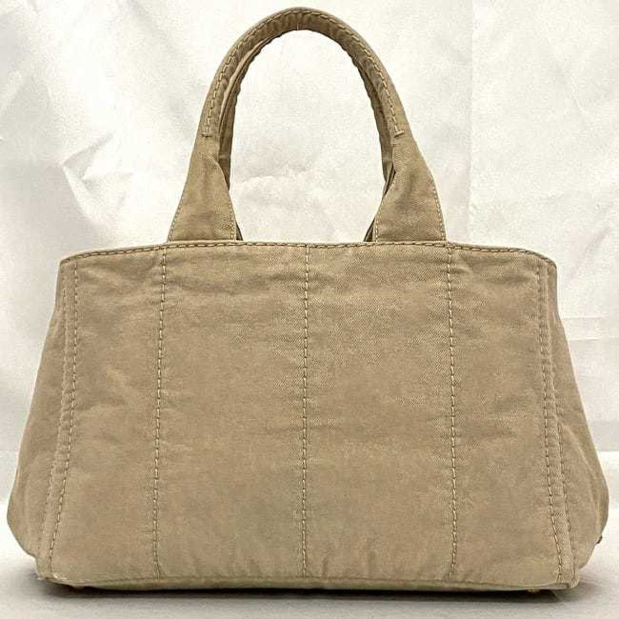 Prada Beige Canapa Handbag Tote Bag
