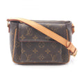 Louis Vuitton Brown Coated Canvas Leather Shoulder Bag