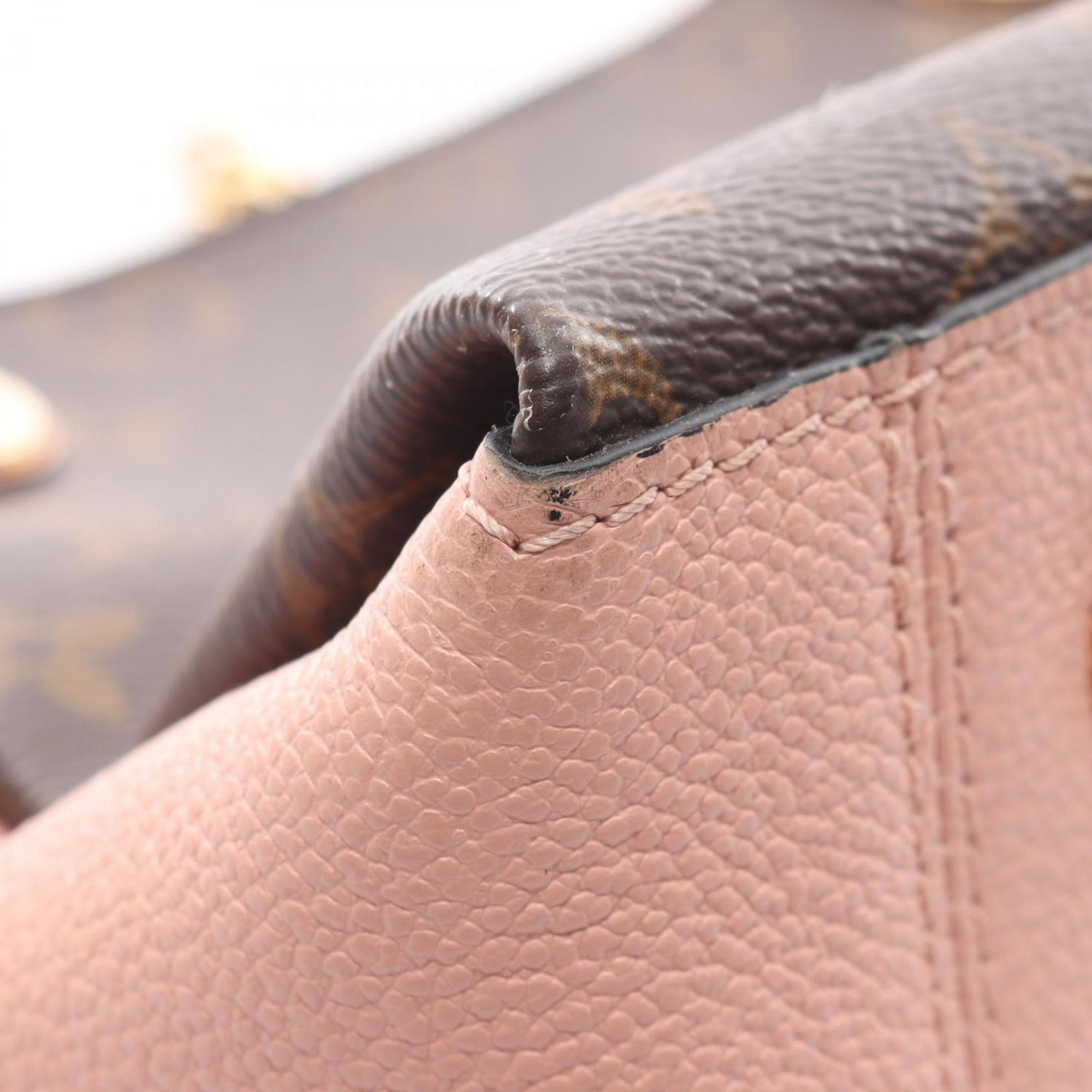 Louis Vuitton Brown Monogram Pink Coated Canvas Shoulder Bag