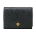 Louis Vuitton Card Case Monogram Amplant Initials Amberop Cult de Visit M58456 Black Ladies