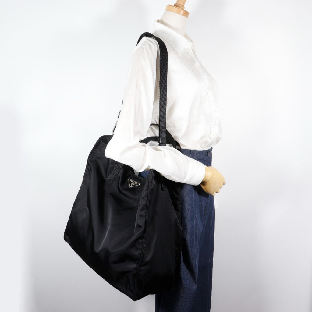 Prada Black Nylon Tote Bag
