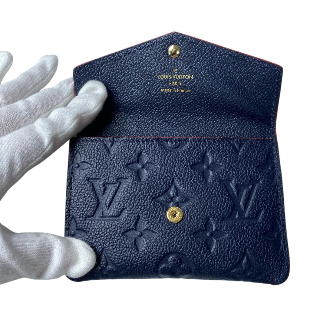 Louis Vuitton Monogram Empreinte Navy Red Color Leather Coin Purse/Coin Case