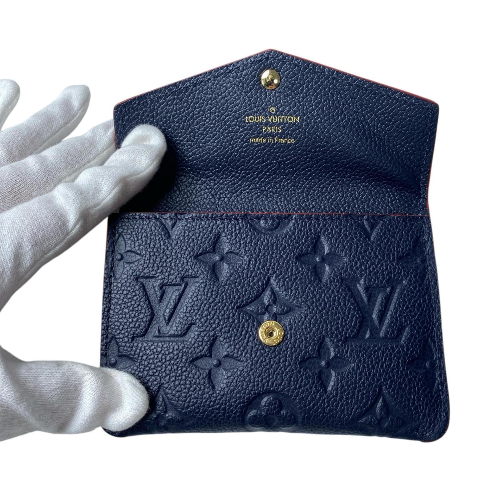Louis Vuitton Monogram Empreinte Navy Red Color Leather Coin Purse/Coin Case