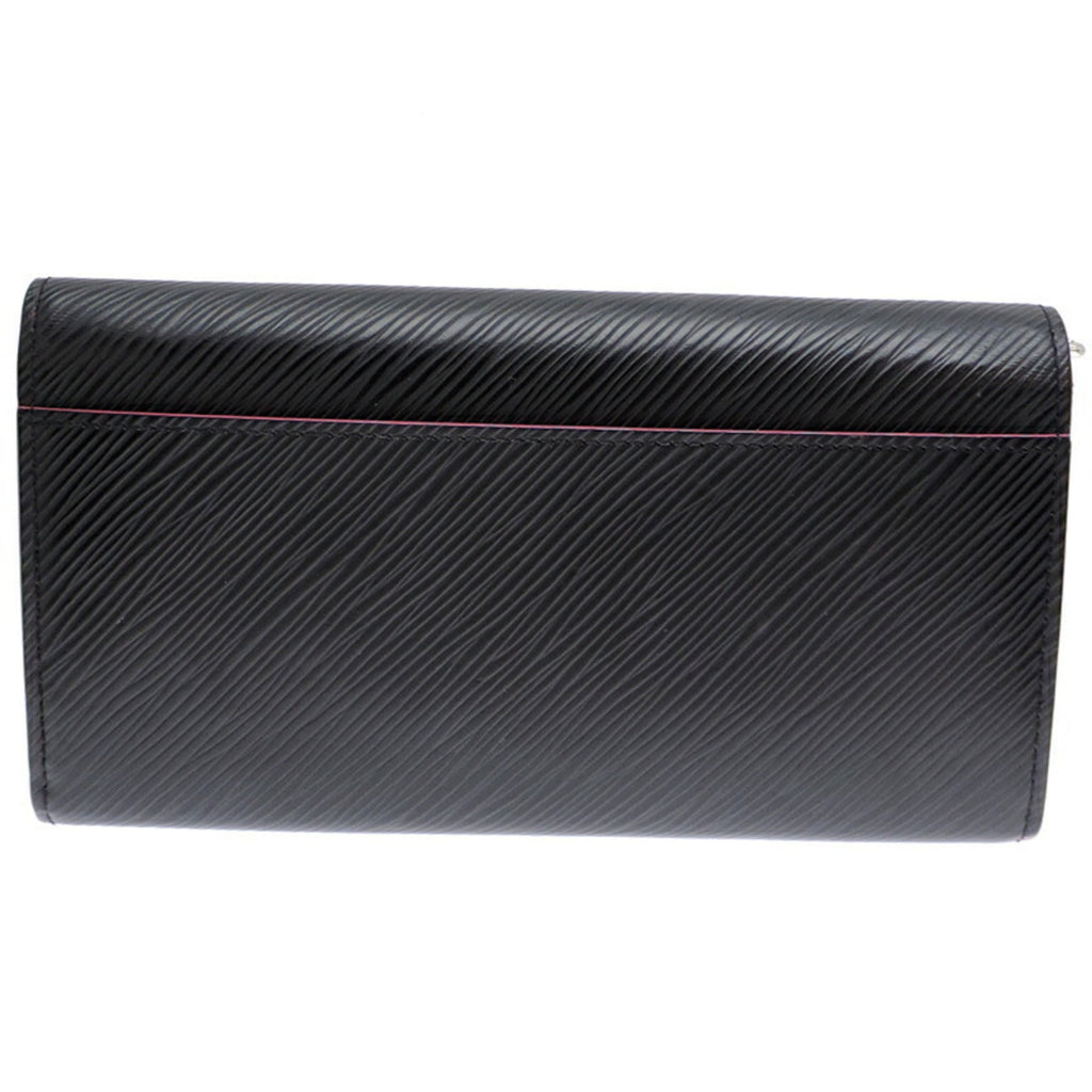Louis Vuitton Black Hot Pink Noir Pink Epi Leather Long Wallet