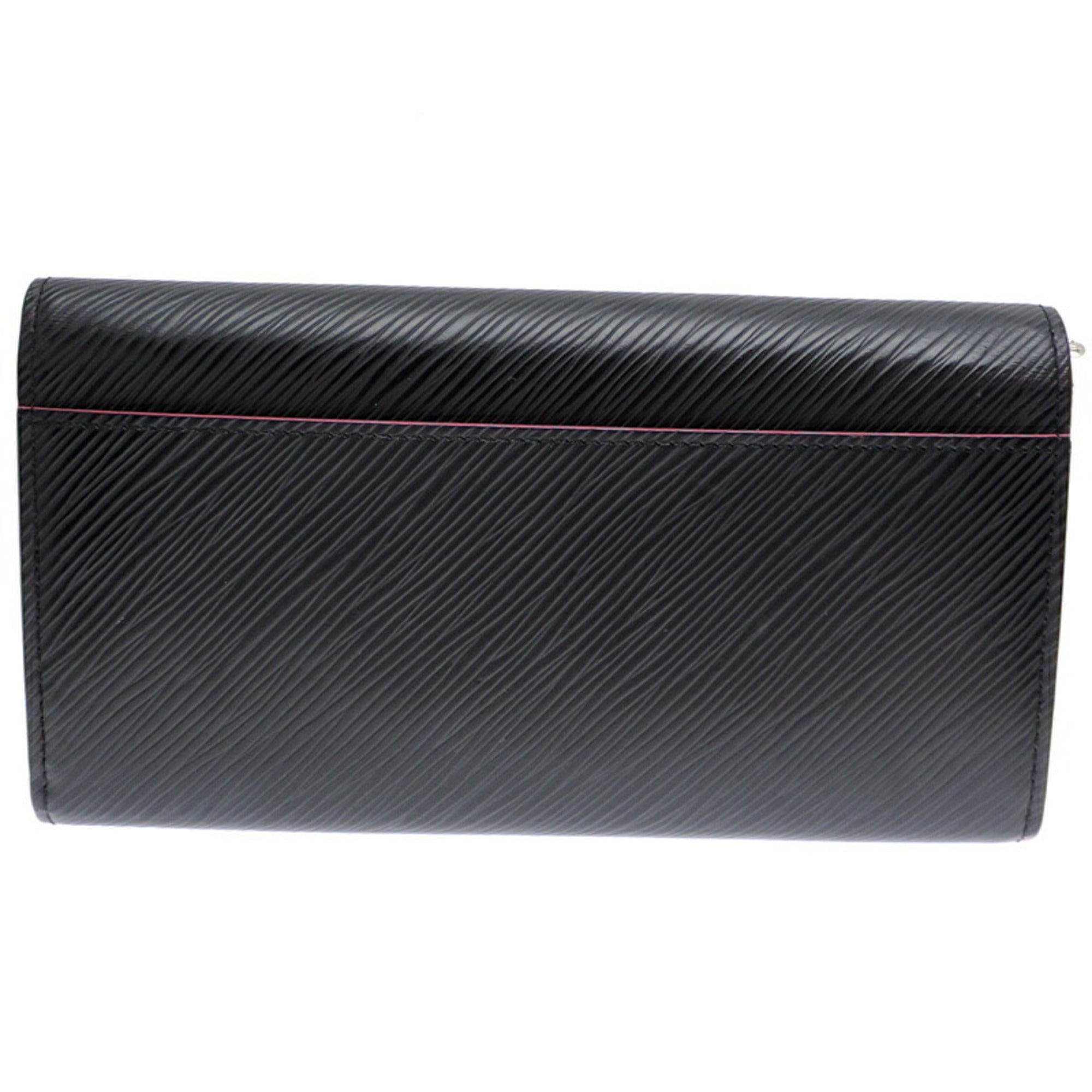 Louis Vuitton Black Hot Pink Noir Pink Epi Leather Long Wallet