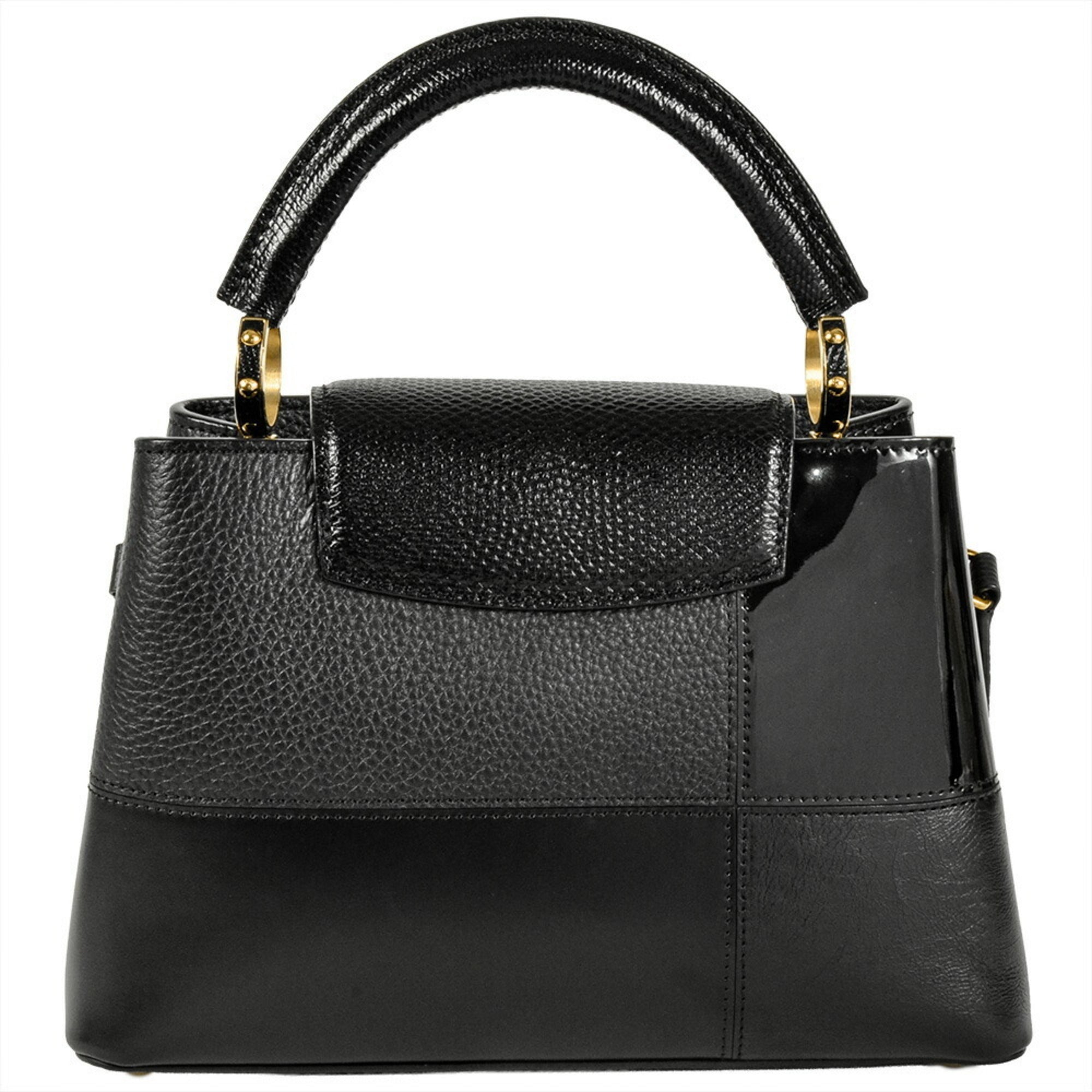 Louis Vuitton Black Leather Handbag