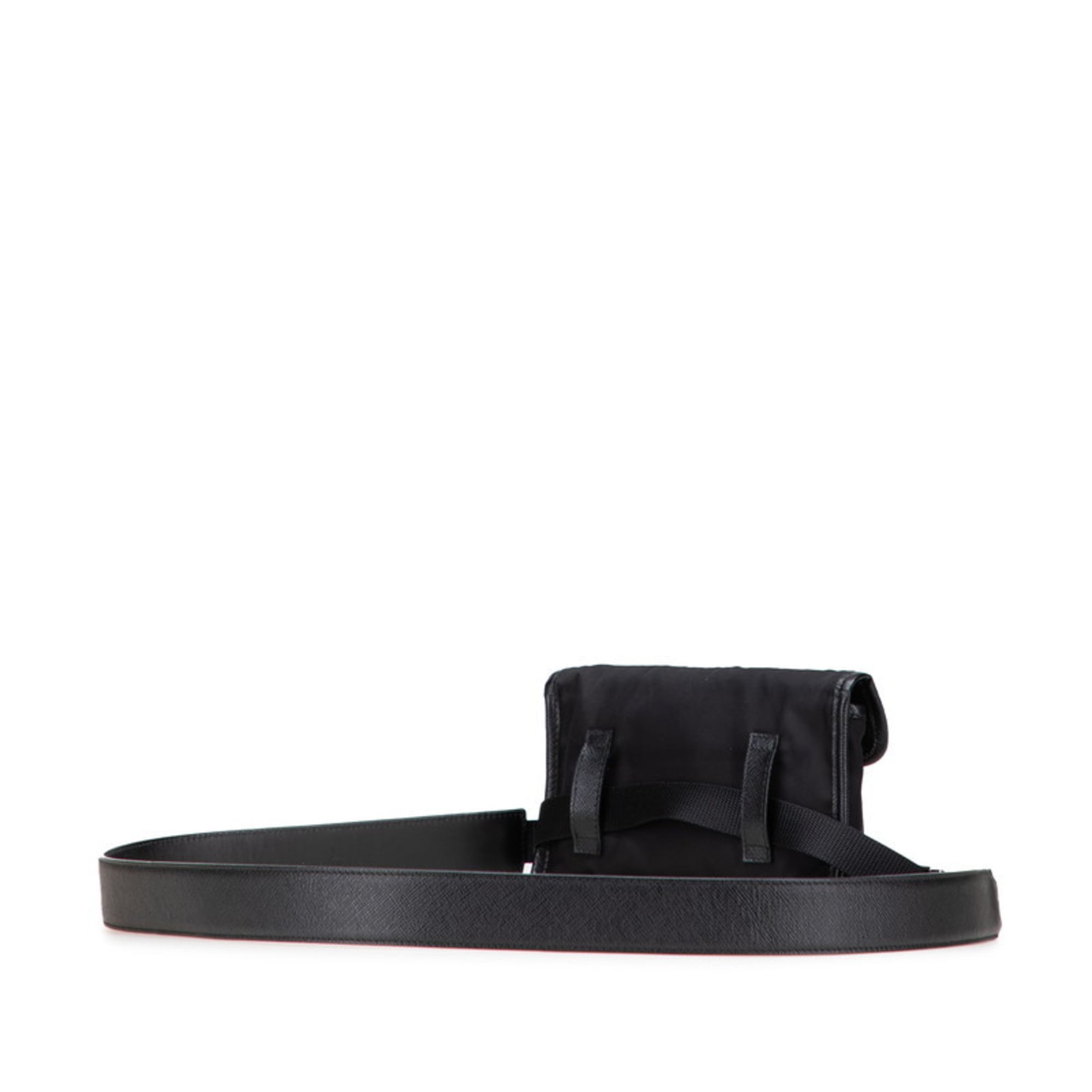 Prada Black Nylon Leather Fanny Pack