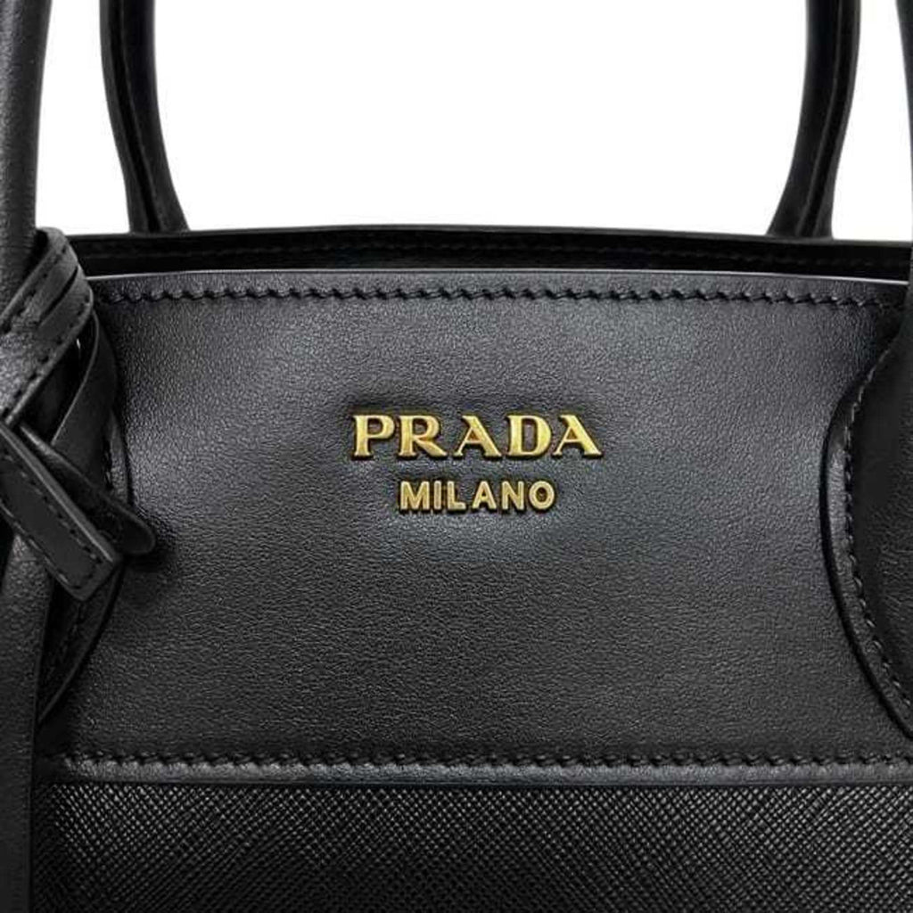 Prada Black Nero Leather Handbag Shoulder Bag