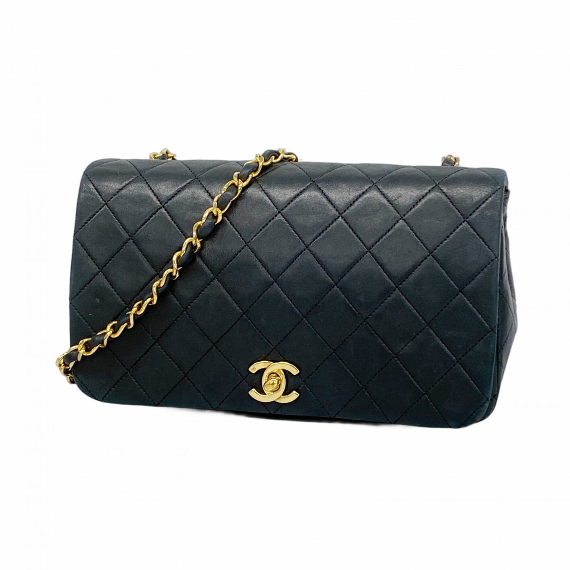 Chanel Black Leather Shoulder Bag