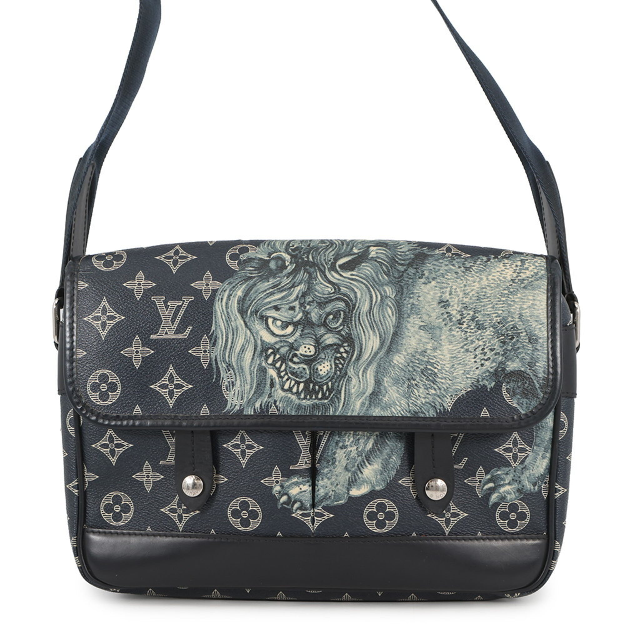 Louis Vuitton Monogram Savane Navy Handbag Shoulder Bag
