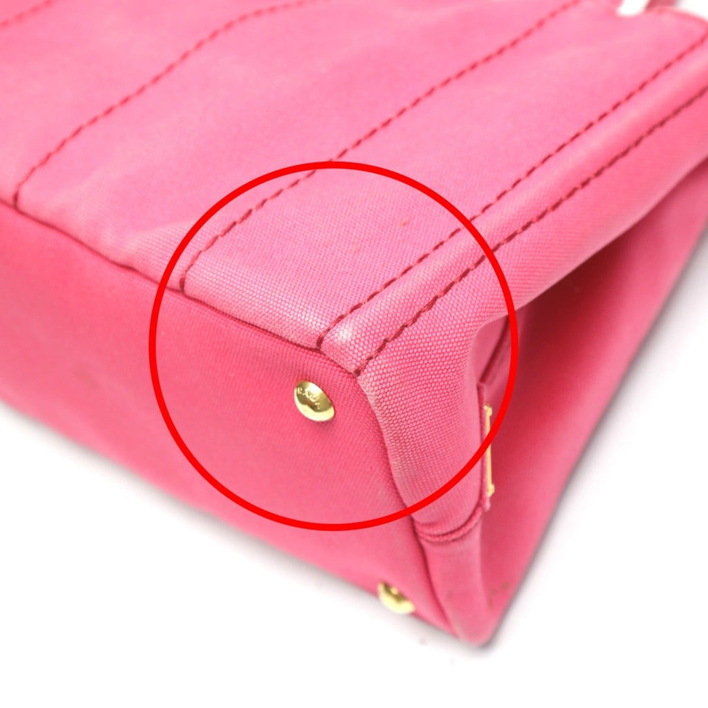 Prada Pink Canvas Tote Bag
