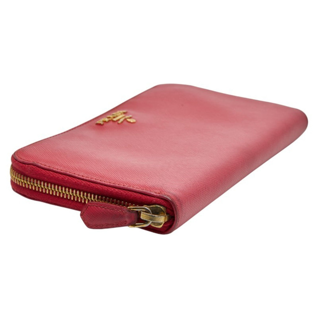 Prada Pink Leather Long Wallet (Bi-Fold)