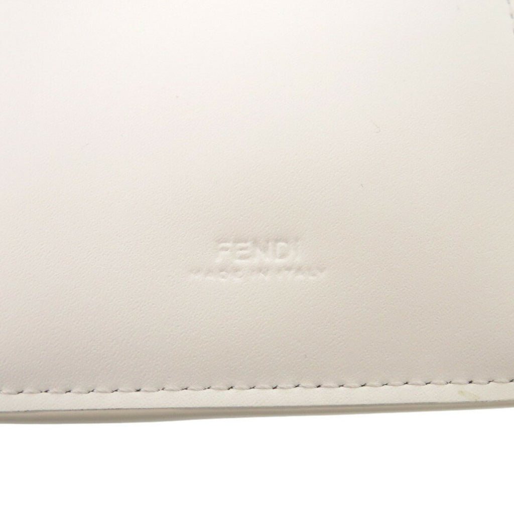 Fendi White Leather Leather Pouch