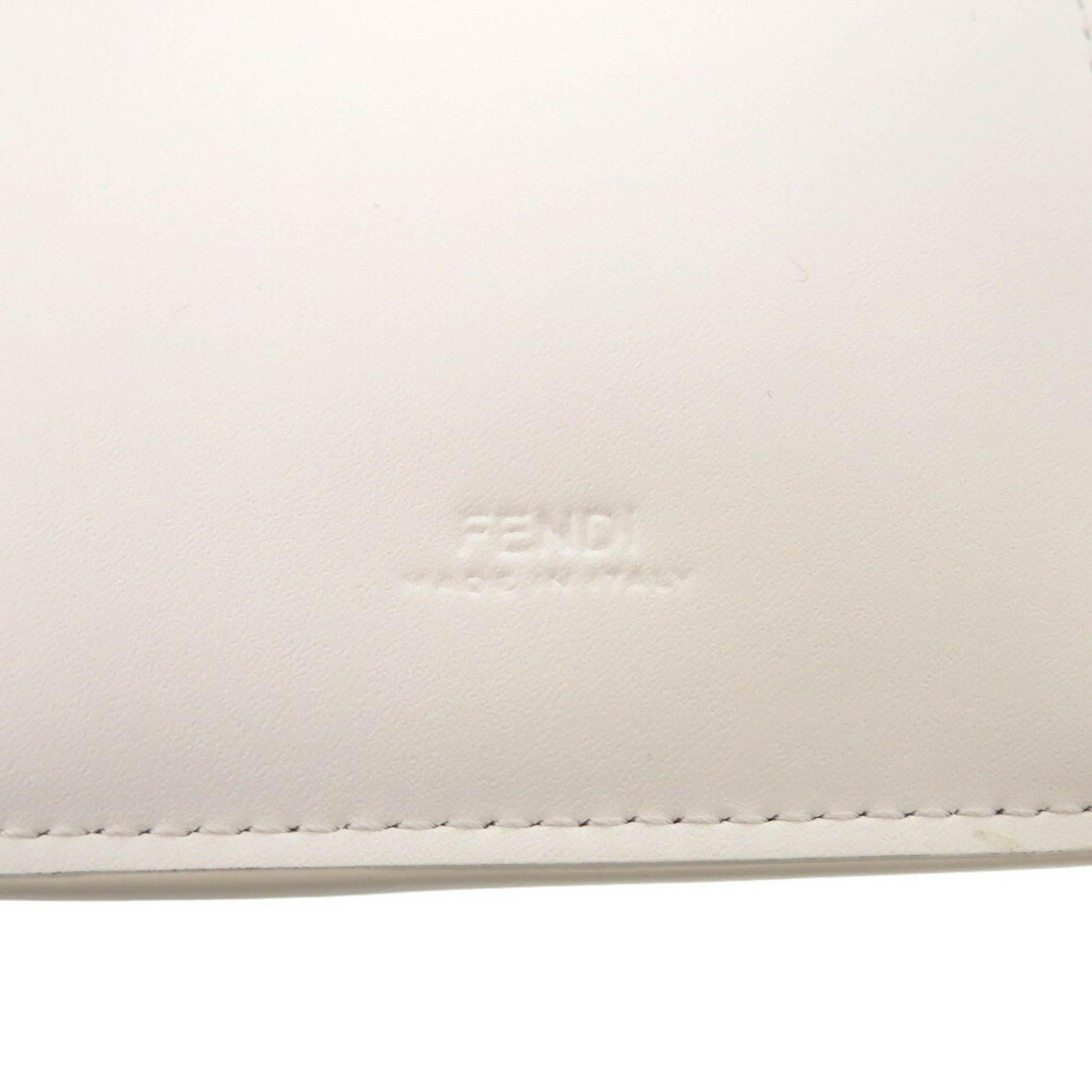 Fendi White Leather Leather Pouch