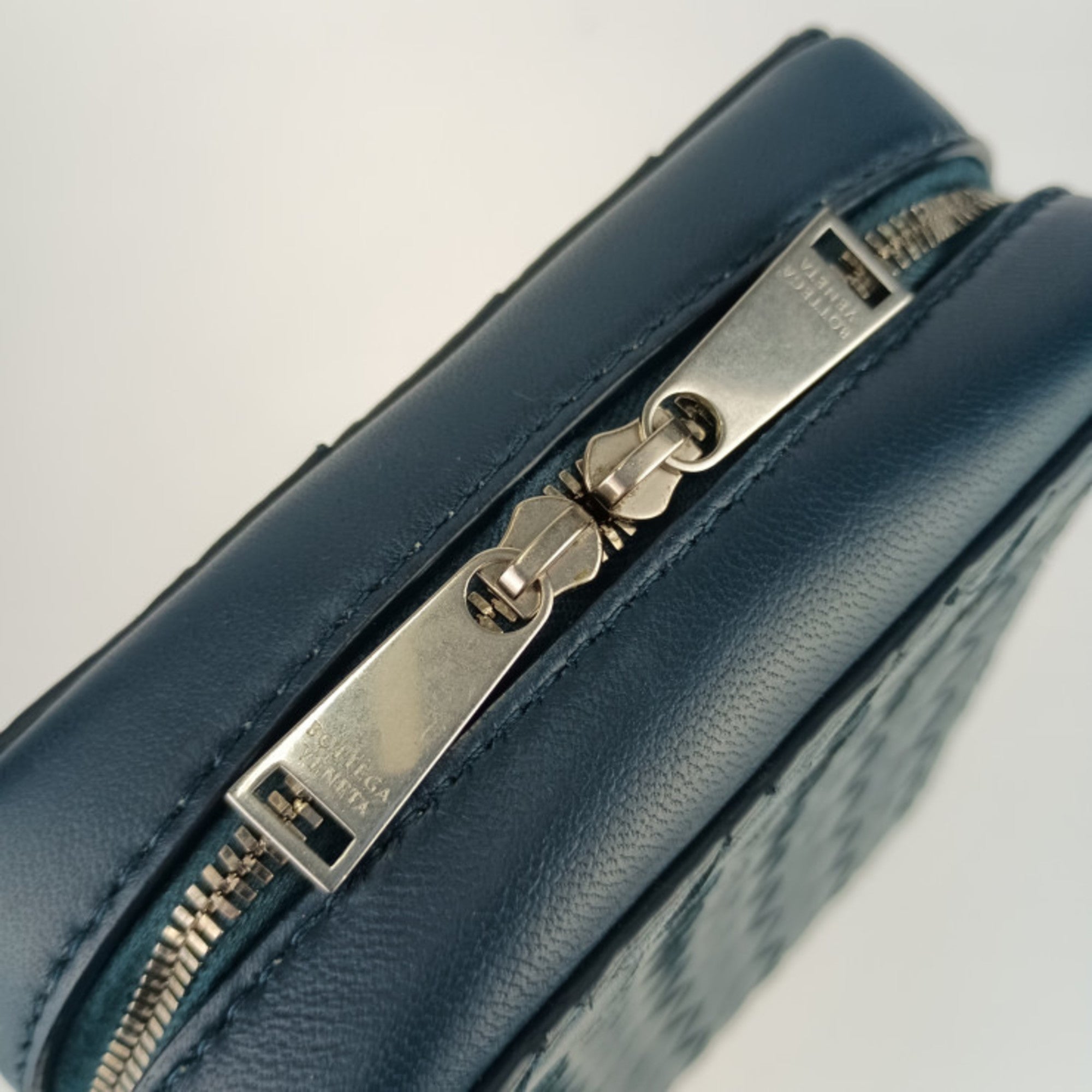 Bottega Veneta Blue Intrecciato Handbag Shoulder Bag Tote Bag