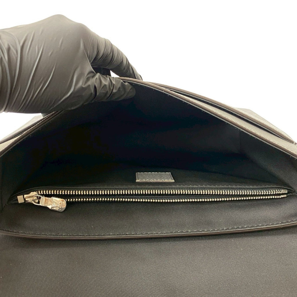 Louis Vuitton Gray Leather Shoulder Bag