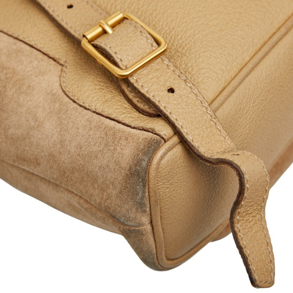 Gucci Brown Suede Leather Backpack (Pre-Owned)