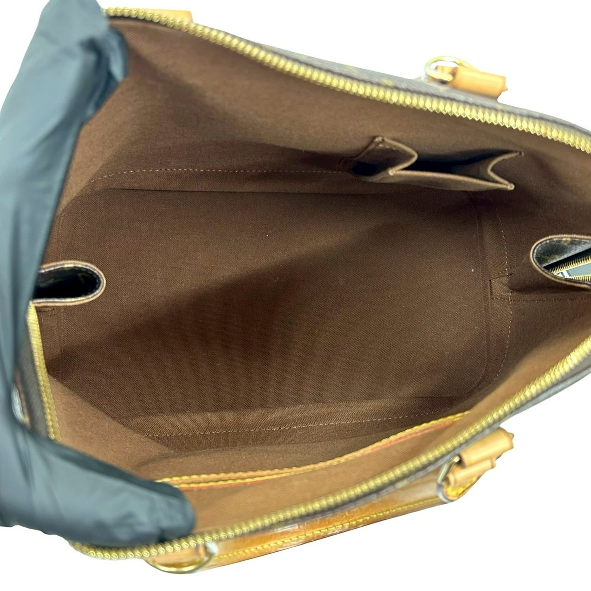 Louis Vuitton Brown Leather Pvc Boston Bag Handbag